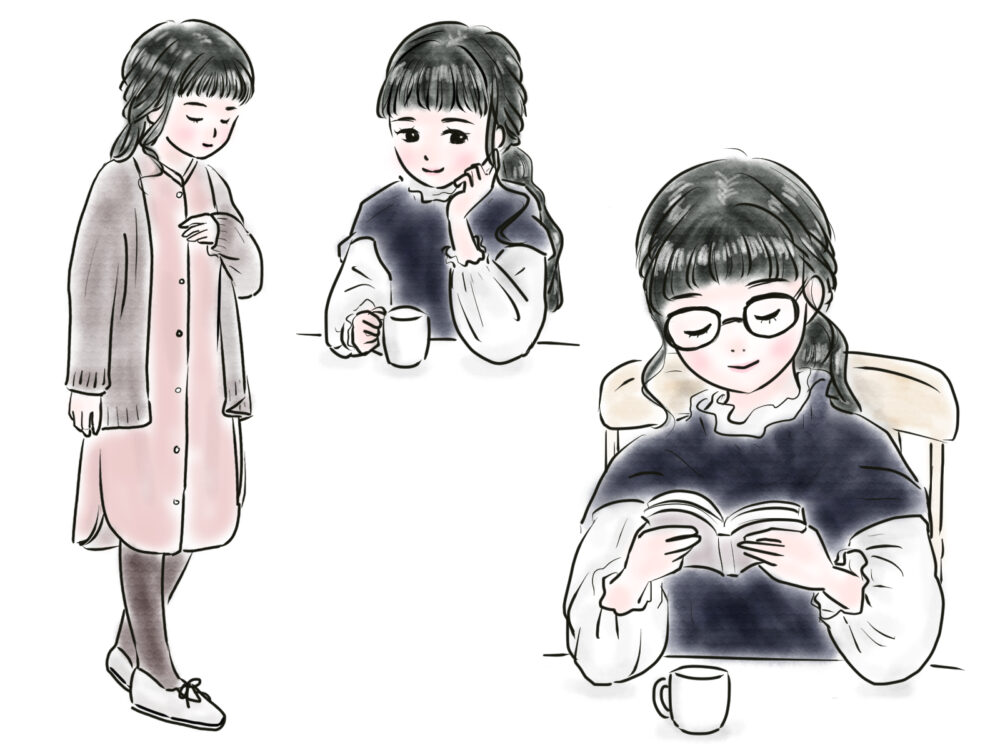 くつろぐ女性