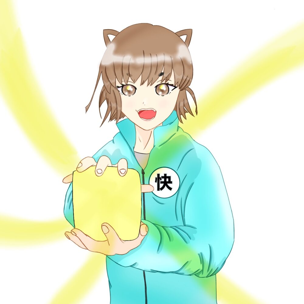 LEDライトを持つ猫耳娘