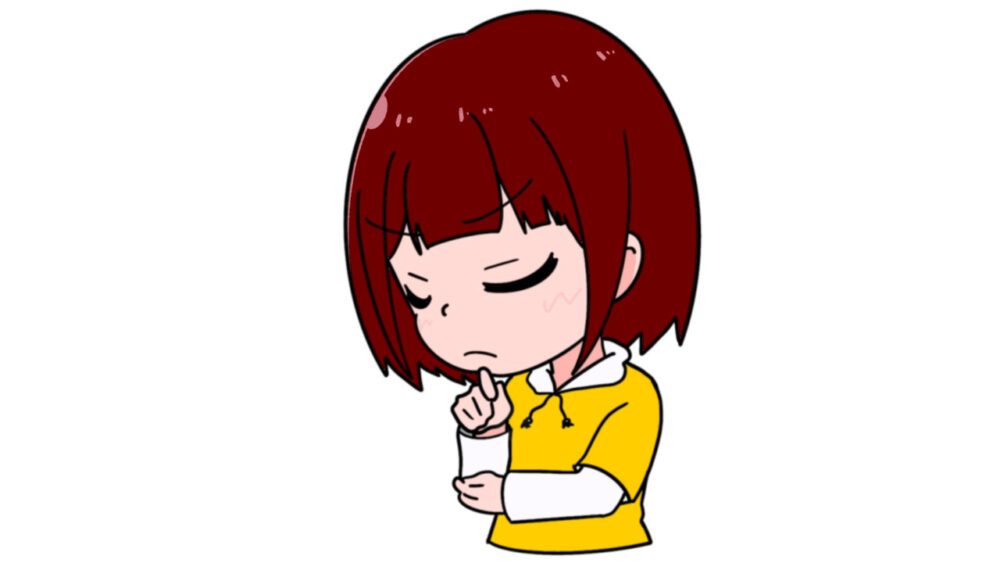 考えこむ女の子